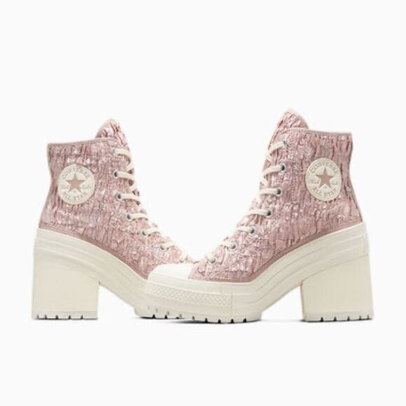 Chuck 70 De Luxe Heel Satin Hightop Boots Shoes Sneakers Size 7.5 - Picture 9 of 16